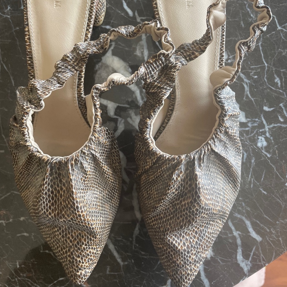 Nanushka snake print slides